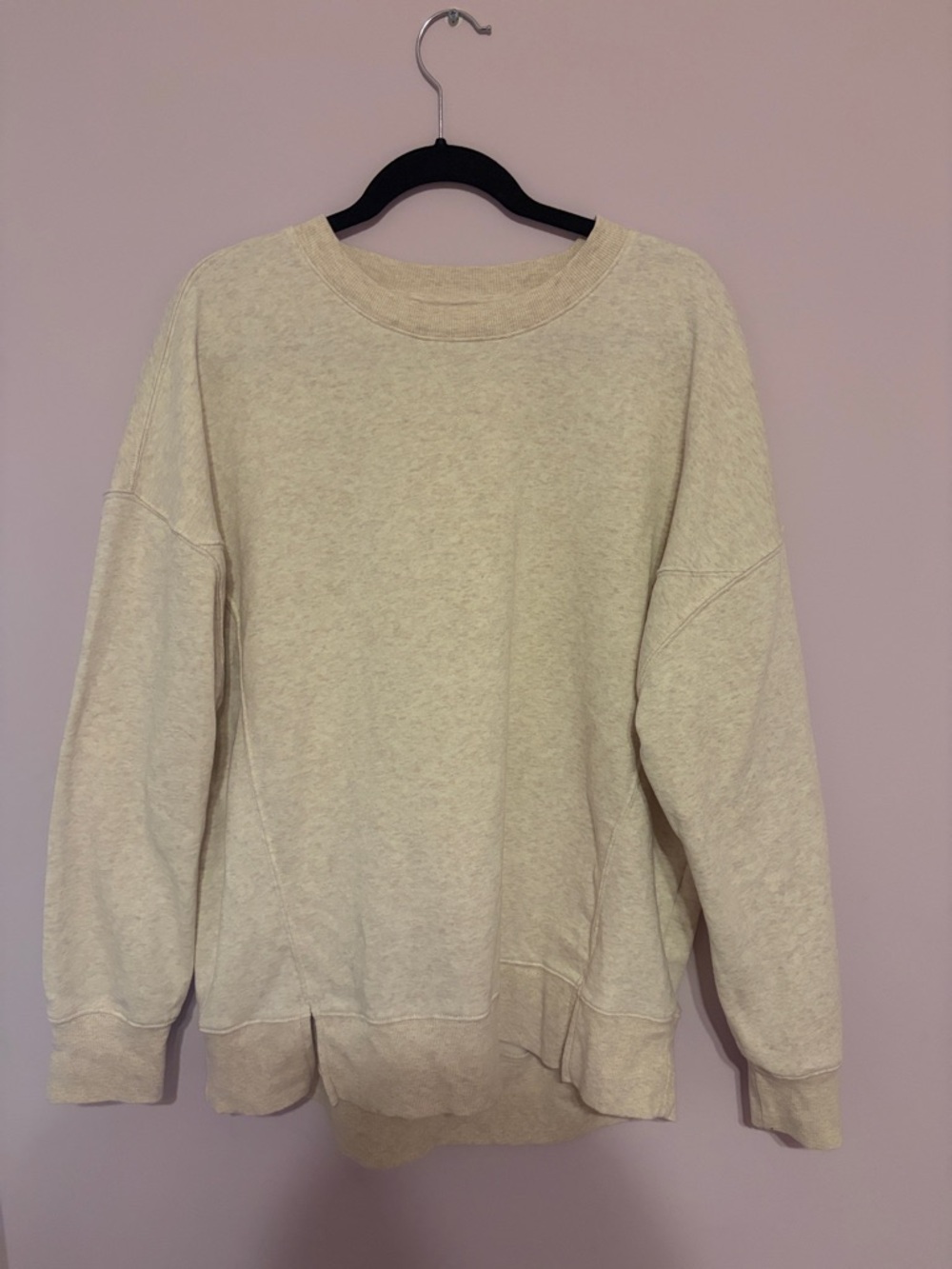 Casual Crewneck Sweatshirt - Cream
